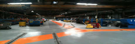 epoxy flooring at a depot