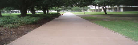 outdoor walkway applied with flooring solutions