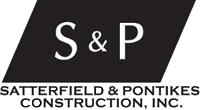 satterfield and pontikes contruction incoporated brand logo