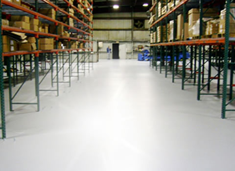 flooring of a storage depot